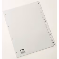 Rexel Intercalaires en Polypropylène Gris avec des Touches Alphabétiques