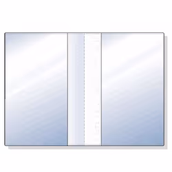 Rexel Pochette grainée carte ID A8 / 57x89 mm, transparent (25), Paysage, Polypropylène (PP), Transparent, A8, Malaisie, 72 g