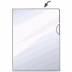 Rexel Chemise coin grainée A5 coloris transparent (50), Transparent, 156 mm, 226 mm, 13 mm