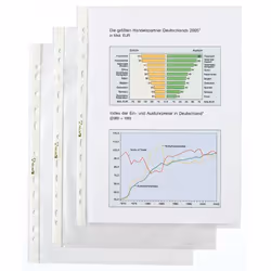 Rexel Pochette A4 ouverture haut grainée, transparent (100)