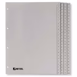 Rexel Index A4 en polypropylène 1-100 coloris gris