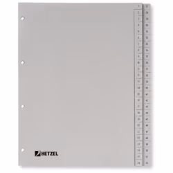 Rexel Index A4 en polypropylène 1-52 coloris gris