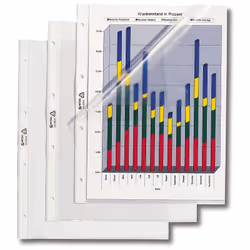 Rexel Pochette A4 grainée coloris transparent (100), 210 x 297 mm (A4), Transparent, Polypropylène (PP), 328 mm, 264 mm, 36 m ...