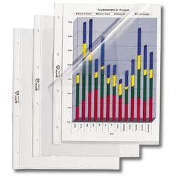 Rexel Pochette A4 grainée coloris transparent (100)