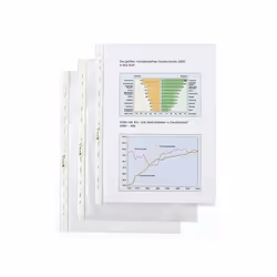 Rexel Pochettes grainées A4 ouverture haut, transparent (100), 210 x 297 mm (A4), Transparent, Polypropylène (PP), Portrait,  ...