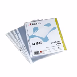 Rexel Pochette A4 ouverture haut transparente (100)