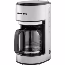 Grundig KM 5620, Machine à café filtre, 1,25 L, Café moulu, 1000 W, Noir, Blanc