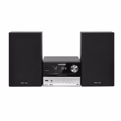 Grundig CMS 3000 BT DAB+, Système micro audio domestique, Noir, Argent, 30 W, DAB+, FM, PLL, UKW, LED, MP3, WMA