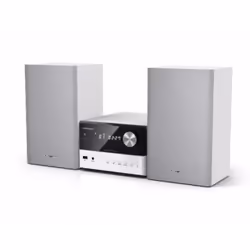 Grundig M1050DABW, Système micro audio domestique, Gris, Blanc, 30 W, 75 Ohm, DAB+, FM, PLL, LED