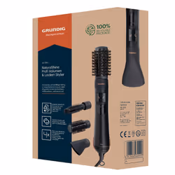 Grundig HS 7080 Brosse soufflante à air chaud À chaleur Noir, Rose doré 1000 W 1,8 m