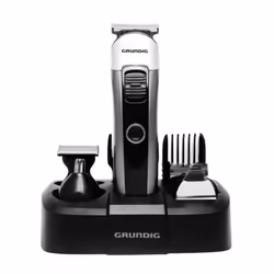 Grundig GMS3240, Noir, Argent, Barbe, Oreille, Nez, LED, Batterie, 50 min, Batterie intégré