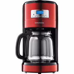 Grundig KM 6330, Machine à café filtre, 1,8 L, Café moulu, Noir, Rouge