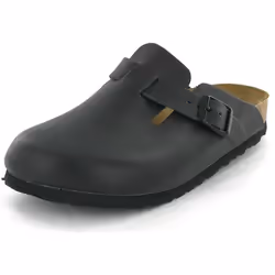 Mules Mixte Boston Lisse Etroite Cuir Noir