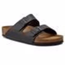 Mules Homme en cuir noir BIRKENSTOCK Arizona BS - Boucles réglables en métal - Fabriqué en Allemagne