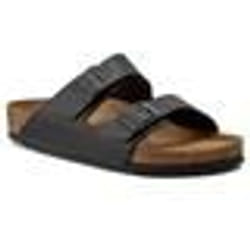 Mules Homme en cuir noir BIRKENSTOCK Arizona BS - Boucles réglables en métal - Fabriqué en Allemagne