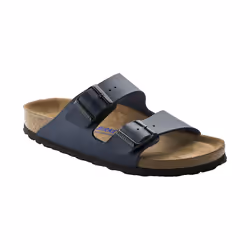 Sandales Arizona Etroite Cuir Bleu Marine
