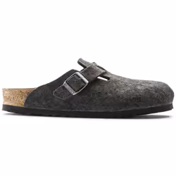Sandales - Birkenstock - Boston - Cuir - Gris - 2 cm de talon