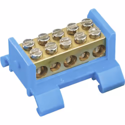 description Bloc de serrage PE/N pour fixation sur rail standard de 35 mm, par exemple dans les boîtiers de compteur, borne N ...