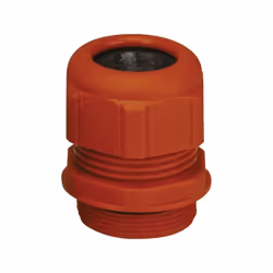 description Presse-étoupe avec passe-fil, polyamide, M_ x 1,5 mm, avec contre-écrou, orange Ce texte a été traduit par une ma ...
