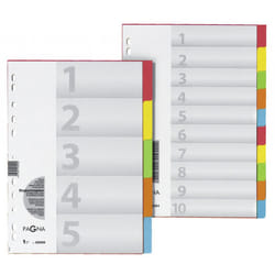 Pagna 32006-20 intercalaire de classement Onglet avec index numérique Carton Multicolore
