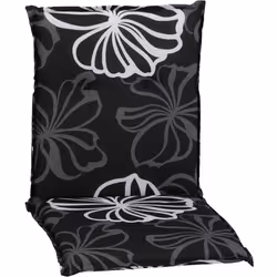 Acamp 006057, Coussin assise et dossier, mousse, Chaise, Coton, Polyester, Noir, Gris, Argent, Rectangle