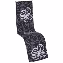 Acamp 013239, Coussin assise et dossier, mousse, Chaise, Coton, Polyester, Noir, Gris, Argent, Rectangle
