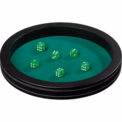 Piste de dés - PHILOS - Dice piste - Vert et noir - Intérieur