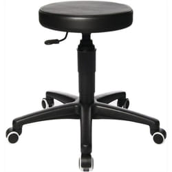 Tabourets pivotants Tec 70 avec roulettes rembourrage simili cuir noir réglage de la hauteur du siège 390-520mm