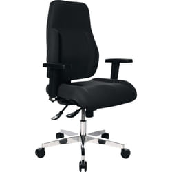 Chaise de bureau pivotante avec mécanisme synchrone ponctuel noir 430-510 mm sans accoudoirs Capacité de charge 110 k
