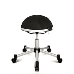 Siège ballon Topstar/Siège SITNESS HALF BALL - TOPSTAR - Argent/Noir - Bureau - Réglable en hauteur - Métal