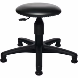 Assise avec rembourrage confortable en similicuir Ø 360 mm Piétement stable et antibasculement à cinq branches en matière syn ...