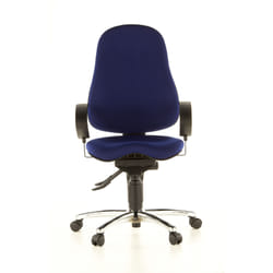 Siège de bureau - TOPSTAR - SITNES 10 - Tissu bleu - Accoudoirs réglables - Dossier lombaire intégré