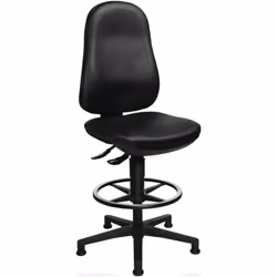 Assise et dossier en similicuir résistant Dossier réglable en hauteur et en inclinaison Dossier avec technique de contact per ...