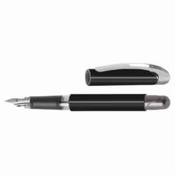 ONLINE Schreibgeräte 12020/3D stylo-plume Système de remplissage cartouche Noir, Argent 3 pièce(s)