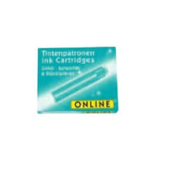 ONLINE Schreibgeräte 17228/12 recharge pour stylos Turquoise 12 pièce(s)