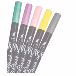 ONLINE Schreibgeräte Calli, 5 pièce(s), Gris, Vert clair, Rose, Violet, Jaune, Pointe du marqueur, Gris, Plastique, 2 mm