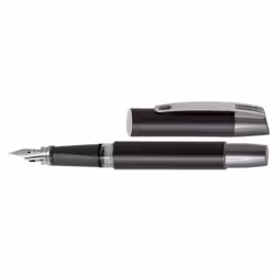 ONLINE Schreibgeräte 61100/3D stylo-plume Système de remplissage cartouche Noir, Argent 3 pièce(s)