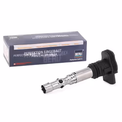 Bobine d'allumage; BERU; 4 12 SAE-Kontaktfeder, Spark Spring avec électronique 1 avec étage de sortie, Cosse de bougie d'allu ...