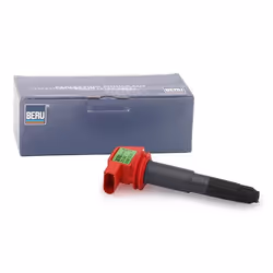 Bobine d'allumage; BERU; 12 Rouge Spark Spring 1 Version de raccord SAE, Cosse de bougie d'allumage comprise 17; pour PORSCHE ...