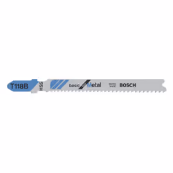Bosch T 118 B, Lames de scie sauteuse, Tôle métallique, Acier rapide, 1,9 mm, 2,3 mm, 6 mm