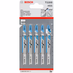 Bosch T 118 B Lames de scie sauteuse Acier rapide 5 pièce(s)