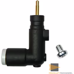 Soupape de décharge Condor EV 3WS pour pressostat MDR 3 Soupape de décharge en plastique (90°) avec raccord rapide pour condu ...