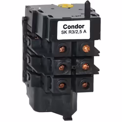Relais de surintensité thermique à 3 pôles R 3/2,5 pour pressostat Condor type MDR 3 Relais de protection moteur charge max.  ...