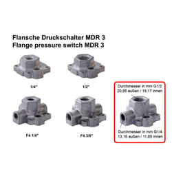 Pressostat type mdr 3/11 ea ev 3S r 3/10 Raccord F4 G1/2 103048 - Condor