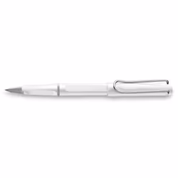 Lamy safari, Stylo à bille, Blanc, Bleu, Plastique, Moyen, 1,2 cm