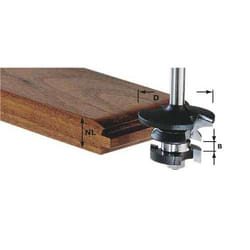 Contre-profil coupe Festool; 43 mm avec palier