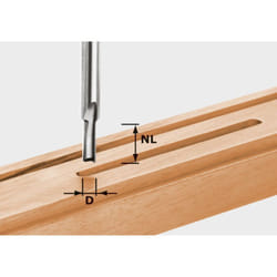Hw S8 D8/20 Nutfrser 8 x 20 x 55 x 8 mm ( 490957 ) fr Dfonceuse of 900, of 1000, of 1010, of 1010 r, of 1400, of 2000, of 2200 - Festool