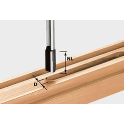 Fraise à rainurer avec queue de 8mm FESTOOL HW S8 D15/20 - 490965