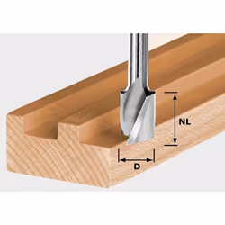 Fraise à rainurer hélicoïdale avec queue de 8 mm FESTOOL HW Spi S8 D6/21 - 490978