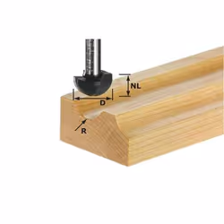 Fraise a rayon concave Festool 6,35/10/40 mm